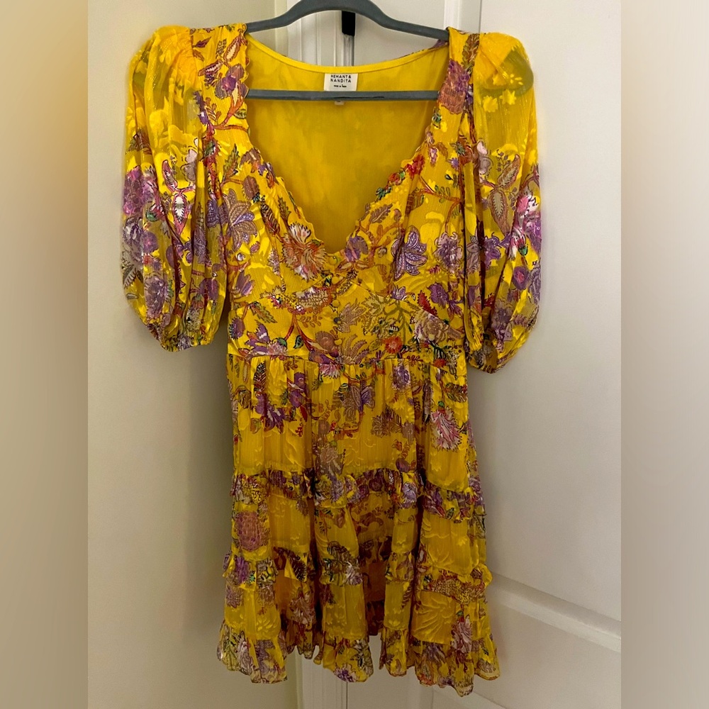 Purple and gold sun dress